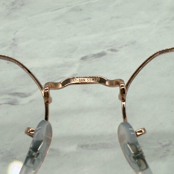 Ray Ban Eyeglasses Frames RB3694V 3094 Rose Gold Hexagonal RX 53-20-140 w/ Case - Picture 11 of 15